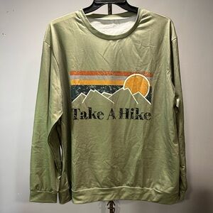 NWOT Take A Hike Green Sweater